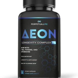AEON Liposomal NAD+ Longevity Complex, with NAD+, NR, Resveratrol, Quercetin, Fisetin, L Theanine, TMG, EGCG, Spermidine, Astragalus, Anti-Aging Supplement, Vegan, 60 Capsules