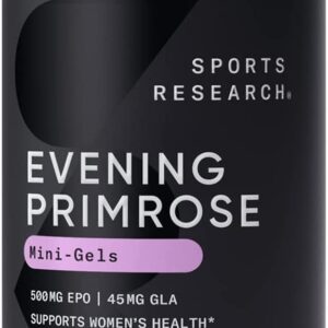 Evening Primrose Oil (500mg) 240 Mini-Liquid Softgels لتحسين صحة البشره والجهاز المناعي ولتحسين توازن الهرمونات للسيدات وتخفيف الام الدوره الشهريه