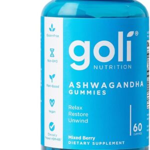 Goli Ashwagandha Gummies with Vitamin D for Stress Relief | 60 Ct