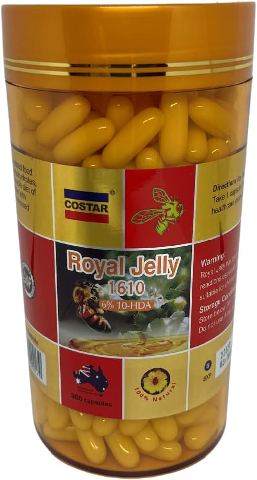 Costar Royal Jelly 1610mg 6% 10-HDA 365 Capsules