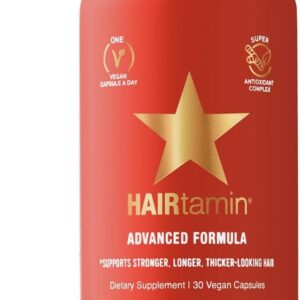 HAIRtamin Advanced Formula Hair Vitamins for Women & Men 5000 Mcg Biotin Capsules – 30 Count