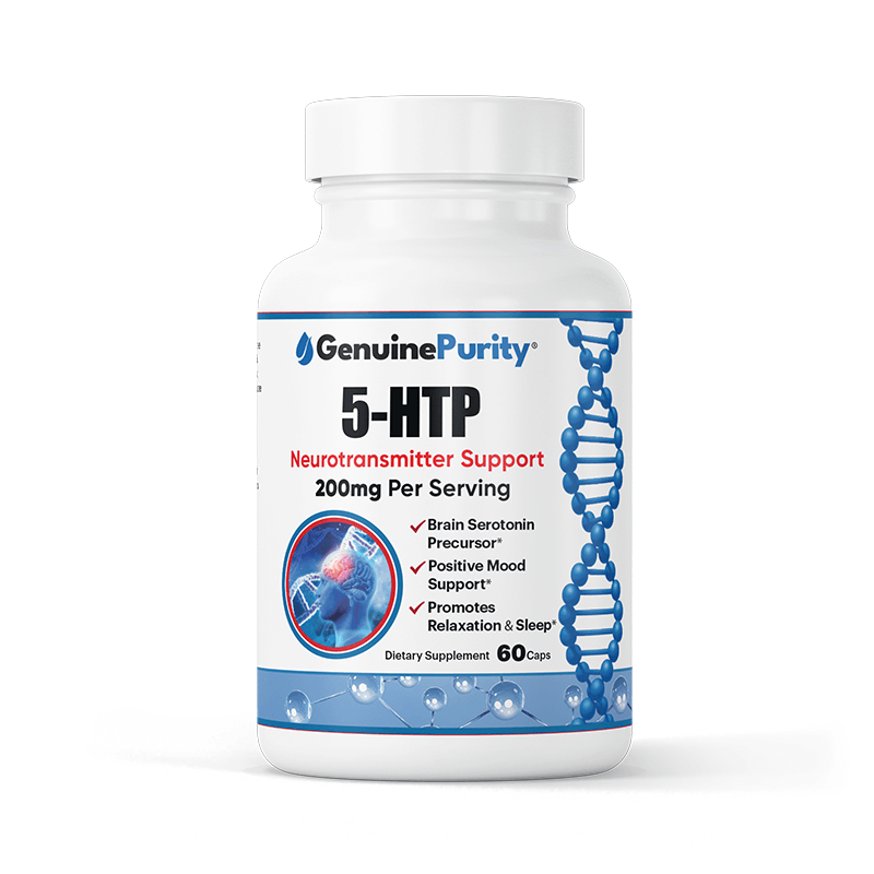 GenuinePurity™ 5-HTP 200 mg | Supports Balanced Mood and Emotional Well-being | 60 Capsules