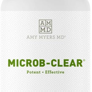 Dr. Amy Myers Microb-Clear Supplement for Gut Health – Supports Healthy Balance in The Gut – Reduce Leaky Gut, SIBO, Bloating, Constipation – Magnesium, Berberine, Caprylic Acid + More – 120 Capsules