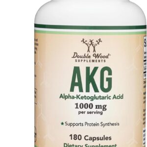 Double Wood AKG Alpha-Ketoglutaric Acid 1000mg | 180 Capsules