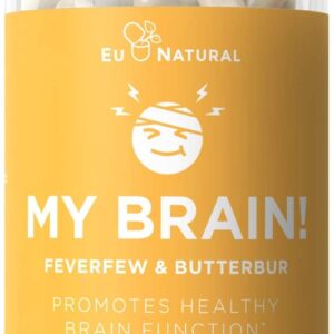 Eu Naturals My Brain Headache Vitamins – 60 Vegetarian Soft Capsules أعشاب و فيتامينات من مصدر نباتى طبيعى لعلاج نوبات الصداع بشكل سريع وفعال ،60 كبسولة نباتية
