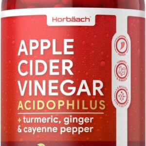 Apple Cider Vinegar Capsules | 1000mg | 180 Count | High Strength Complex with Probiotics | Vegan Supplement | by Horbaach