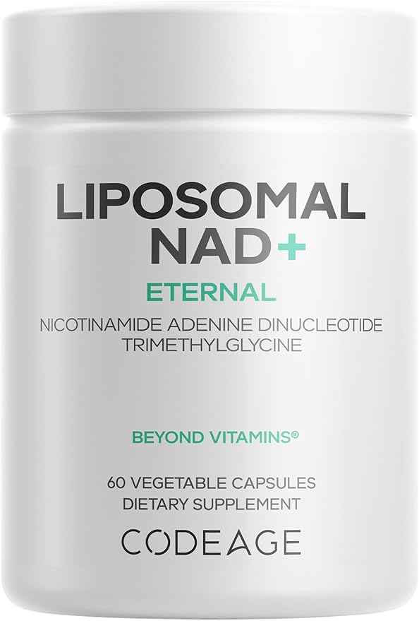 Codeage Liposomal NAD+ 500mg with Betaine | 60 Vegan Capsules