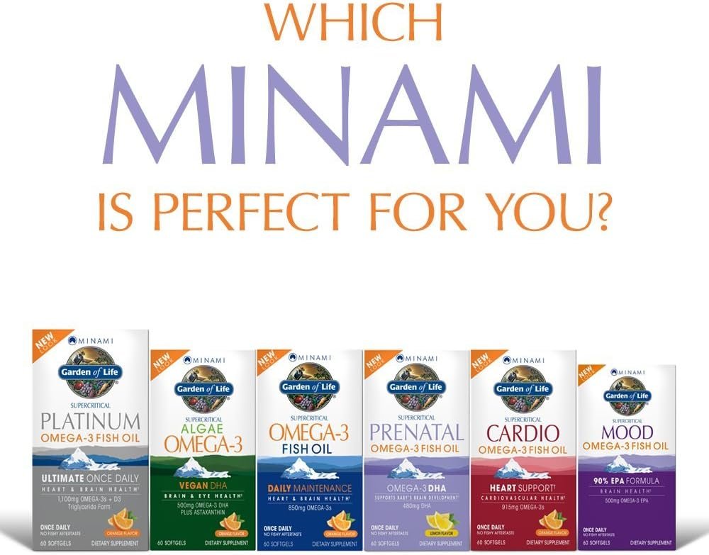 Garden of Life Prenatal DHA Omega 3 Fish Oil – Minami Natural Prenatal, 60 Softgels - الصورة 6