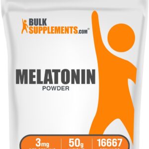 BulkSupplements Melatonin Powder 3 mg – 50g | High-Purity Sleep Support Supplement