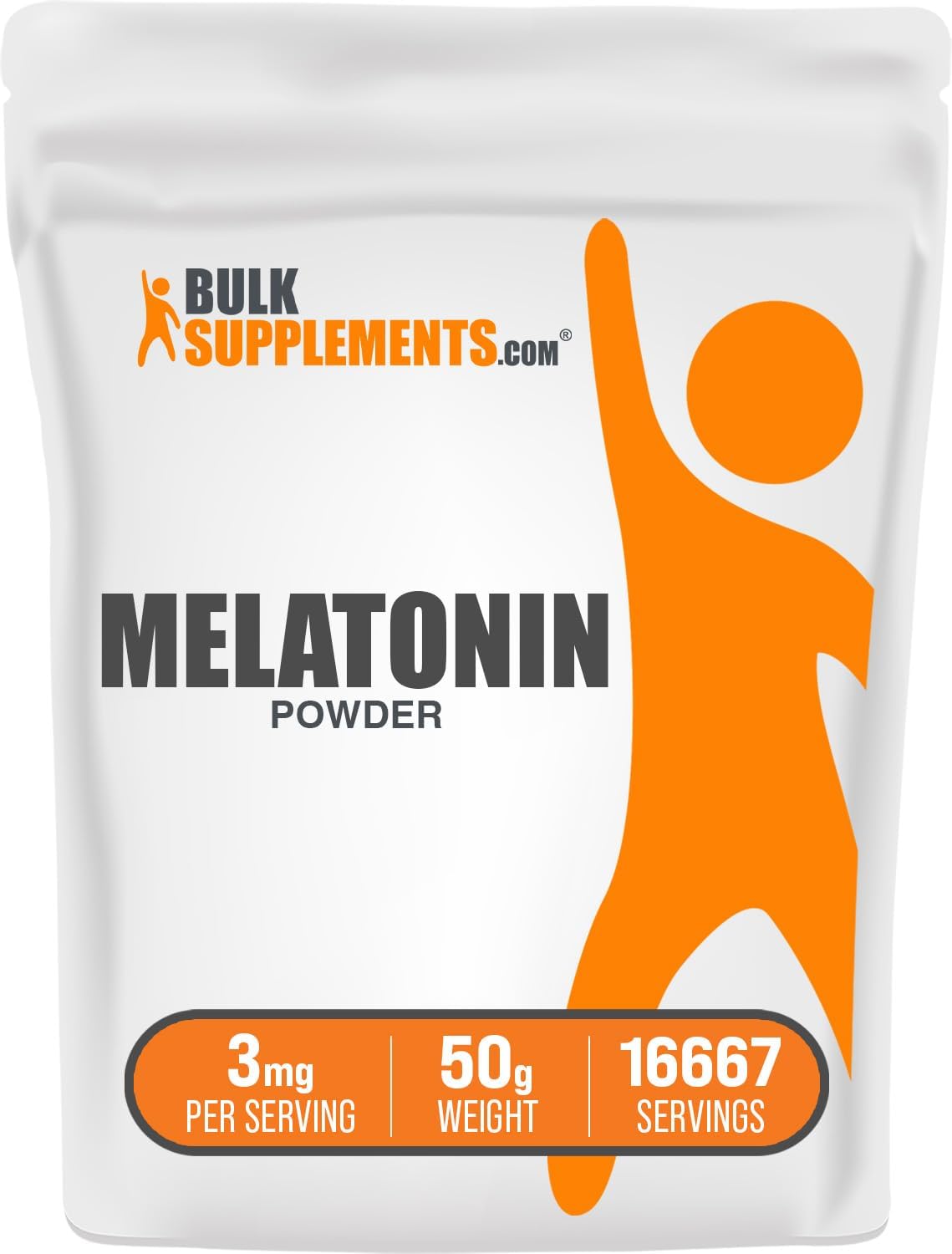 BulkSupplements Melatonin Powder 3 mg – 50g | High-Purity Sleep Support Supplement