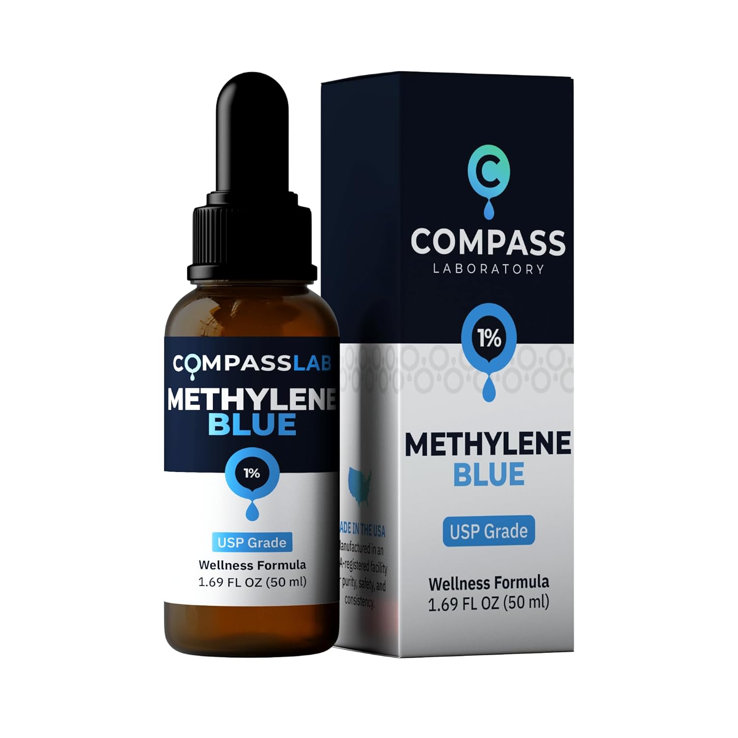 Compass Laboratory Methylene Blue 1% Solution | USP-Grade