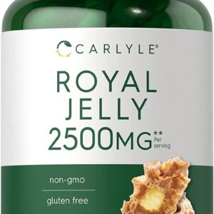 Carlyle Royal Jelly Capsule | 2500mg | 120 Count كبسولات غذاء ملكات النحل 2500 مجم ، 120 كبسولة