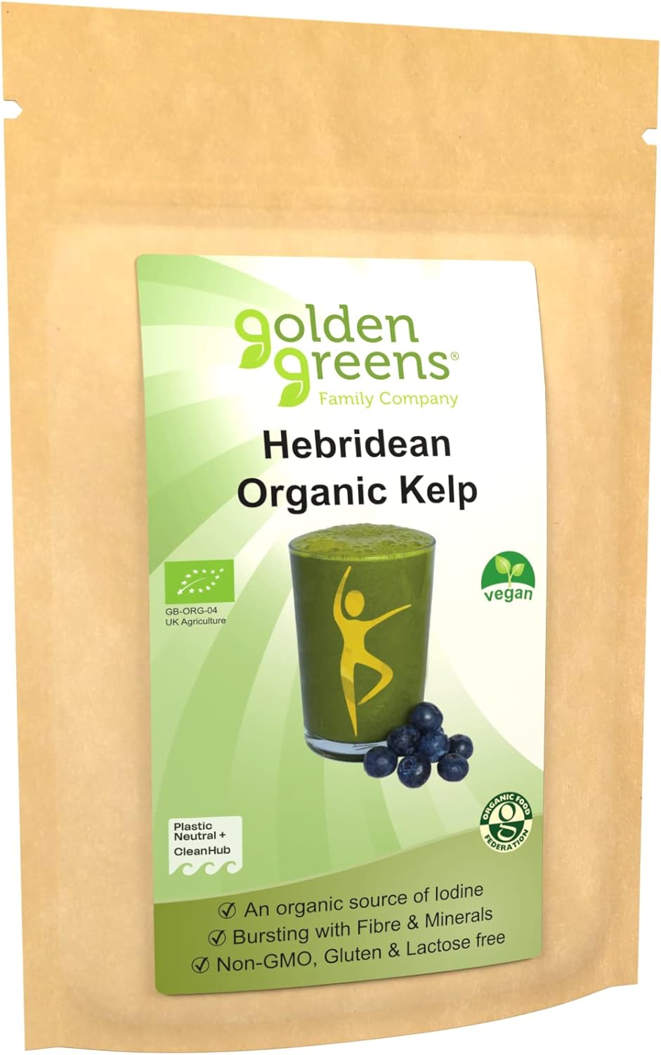 Golden Greens Organic Hebridean Kelp Powder | For Thyroid Support | 100 grams