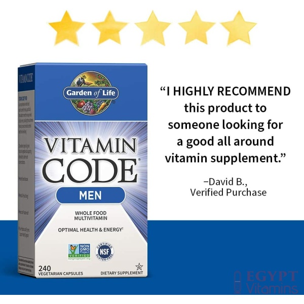 Garden of Life Vitamin Code Whole Food Mens Vitamins Mental & Physical Energy, Heart & Prostate Health, 240 Vegetarian Capsules جاردين اوف لايف ، فيتامين كود ، فيتامينات و معادن متعددة مع البروبيوتيك ، لتحسين الصحة العامة للرجال ، لصحة القلب والبروستاتا، وزيادة إنتاج الطاقة ، 240 كبسولة نباتية - الصورة 19