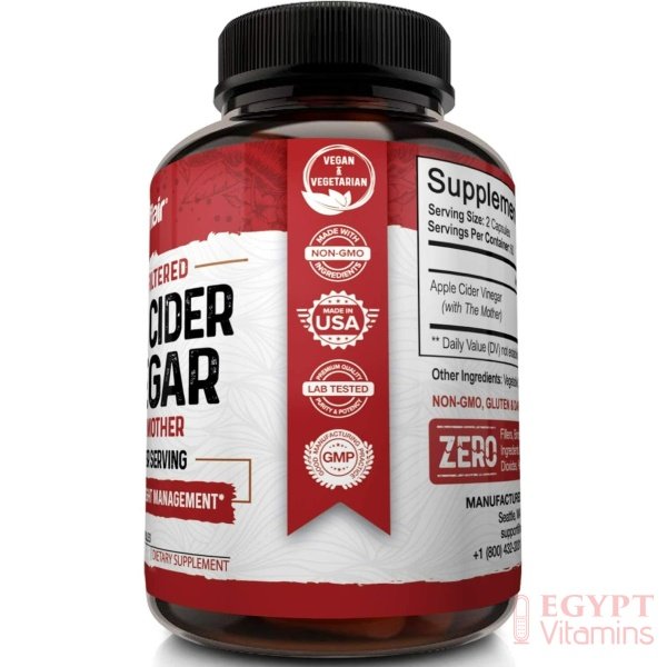 Apple Cider Vinegar Capsules with The Mother – 120 Vegan ACV Pills – Best Supplement for Healthy Weight Loss, Diet, Keto, Digestion, Detox, Immune – Powerful Cleanser & Appetite Suppressant Non-GMO - الصورة 15