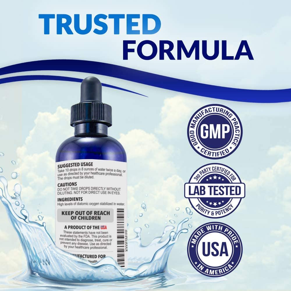 Dexterity Health Gotas de oxígeno líquido de 4 oz. Botella con gotero, vegana, totalmente natural y 100% estéril, mezcla patentada de compuestos ricos en oxígeno, gotas de oxígeno líquido estabilizadas - الصورة 9