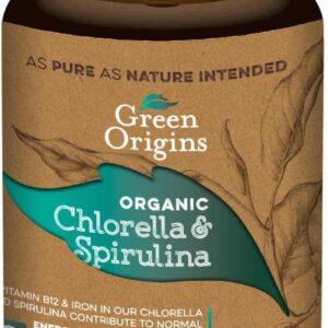 Green Origins ,Organic Chlorella & Spirulina |180 Tablets