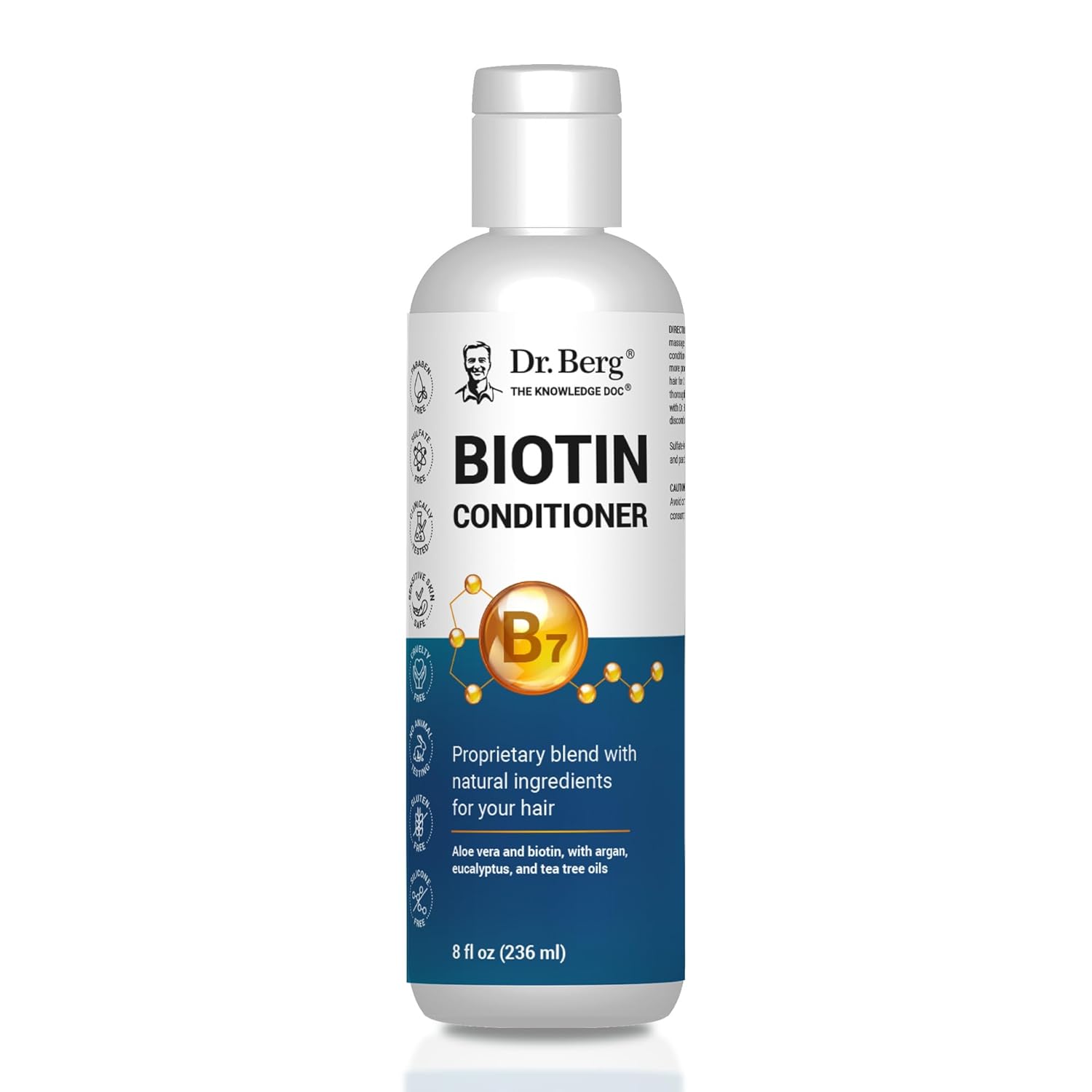 Dr. Berg Biotin Conditioner | Natural Hair & Scalp Rescue with Botanicals | 236 ml