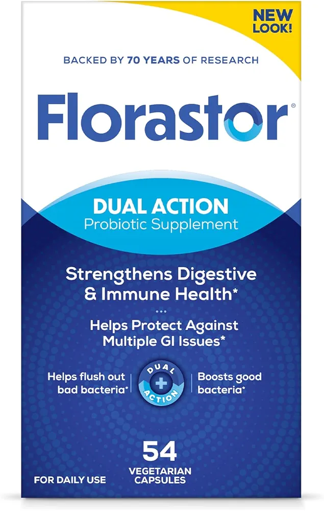 Florastor Probiotic | Antibiotic-Resistant S. Boulardii | 54 Caps