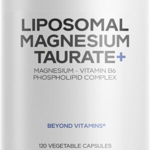 Codeage Liposomal Magnesium Taurate+ 300mg with B6 | 120 Vegan Capsules