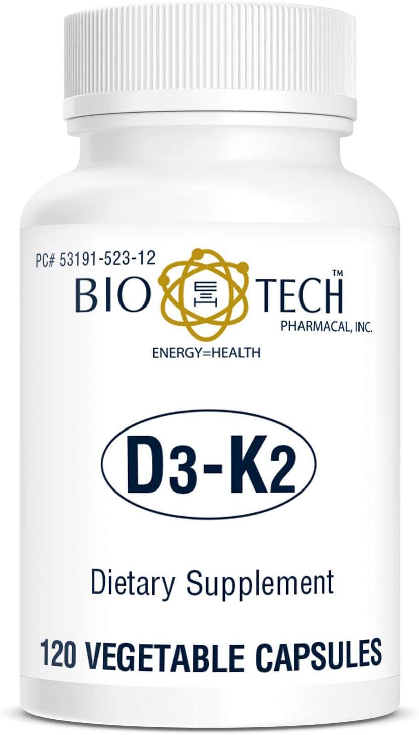 Bio-Tech Vitamin D3 and K2 – 10,000 IU D3 & 100 mcg K2 – 120 Veg Capsules
