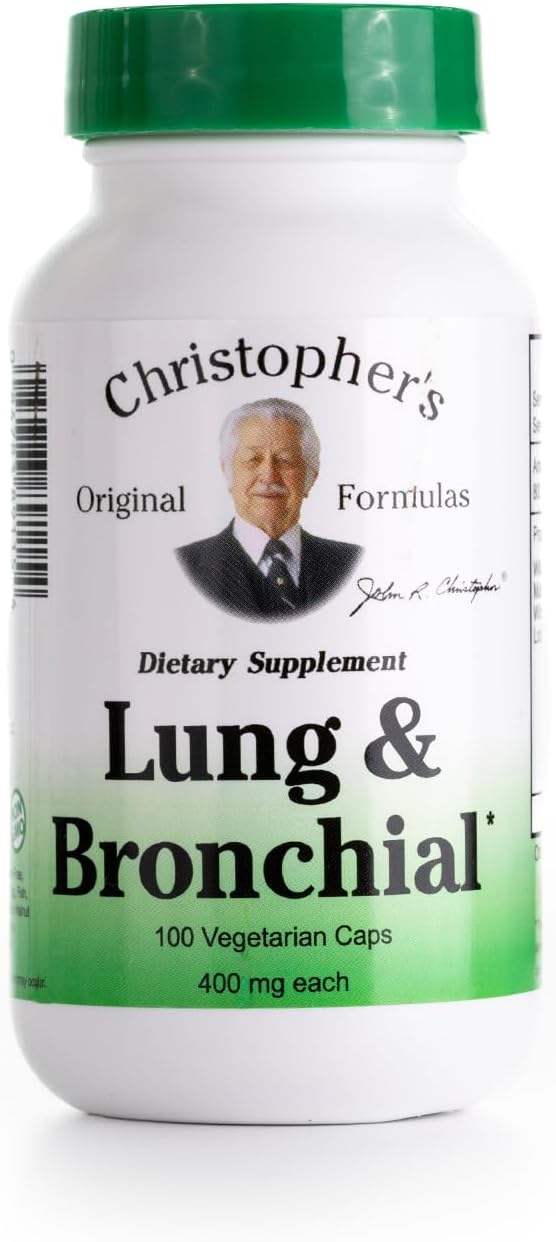 Christopher’s Lung & Bronchial Formula | Herbal Respiratory Support | 100 Caps