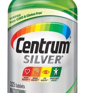 Centrum Silver Adults 50+ Multivitamin, 325 Tablets سنتروم فضى ، فيتامينات و معادن متعددة للبالغين من الجنسين فوق ال 50 عام _ 325 حباية
