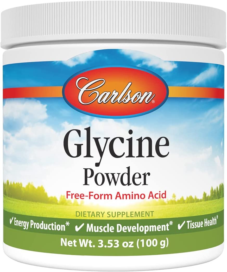 Carlson – Glycine Powder, 2000 mg Glycine, Amino Acid Powder, Energy Production, Muscle Development Powder, Glycine Supplement Powder, 3.53 oz (100 g)كارلسون جليسين بودر لانتاج الطاقة وبناء العضلات والانسجة ،100 جرام