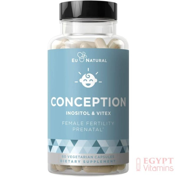 Eu Natural Conception Fertility Prenatal Vitamins – Regulate Your Cycle, Balance Hormones, Aid Ovulation – Myo-Inositol, Vitex, Folate Folic Acid Pills – 60 Vegetarian Soft Capsules فيتامينات لزيادة الخصوبة الطبيعى ، وتعزيز الحمل الصحى ، وحفظ التوازن الهرمونى ، 60 كبسولة نباتية - الصورة 7