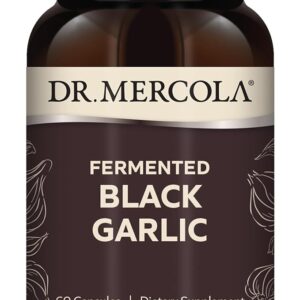 Dr. Mercola Fermented Black Garlic, 30 Servings (60 Capsules), Supports Immune and Blood Pressure Health