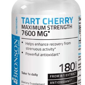 Bronson |Tart Cherry Maximum Strength 7600 mg |180 Vegetarian Capsules