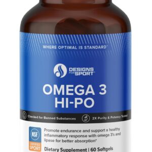 Designs for Sport Omega 3 HI-PO | High-Potency | 60 Softgels