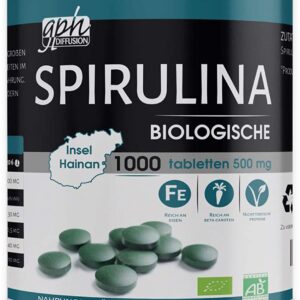 GPH Organic Spirulina – 500 mg per Tablet – 1000 Tablets