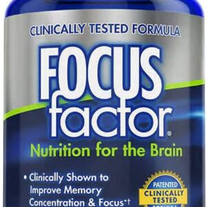 Focus Factor Brain Supplement Multivitamin Improve Memory and Clarity Boost Concentration Neuro Energy Learning Reasoning for Men and Women 180 Tablets