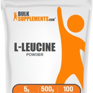 BulkSupplements | L-Leucine Powder (500g) | BCAA Amino Acid