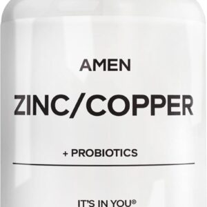Amen Zinc and Copper Supplement with Probiotics | 90 Capsules