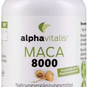Alphavitalis Maca Gold Supplement | 8000mg High Potency Extract | 180 caps