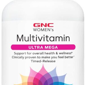 GNC Ultra Mega Multivitamin for Women, 90 Capsules, Supports General Health and Well-being in Women الترا ميجا فيتامينات متعددة لتحسين الصحة العامة للنساء ، 90 كبسولة