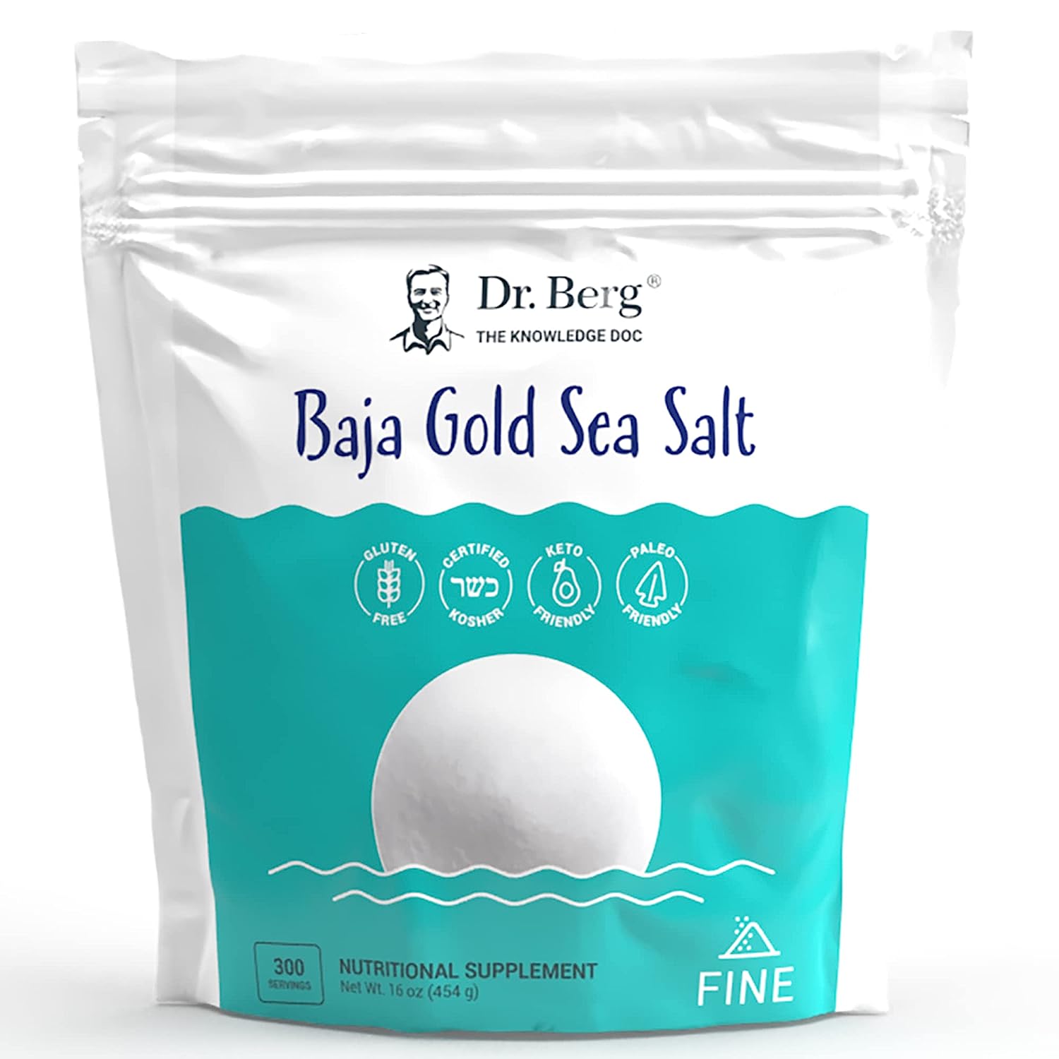 Dr. Berg’s Baja Gold Sea Salt Organic | For Hydration & Normal Stomach Acidity