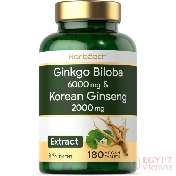 Ginkgo Biloba 6000mg & Korean Panax Ginseng 2000mg | 180 Vegan Tablets | High Strength | Non-GMO, Gluten Free Supplement | No Artificial Preservatives - الصورة 8