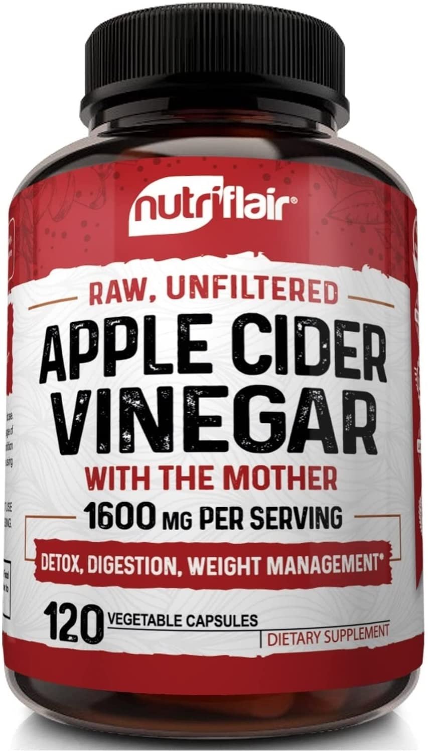 Apple Cider Vinegar Capsules with The Mother – 120 Vegan ACV Pills – Best Supplement for Healthy Weight Loss, Diet, Keto, Digestion, Detox, Immune – Powerful Cleanser & Appetite Suppressant Non-GMO - الصورة 9