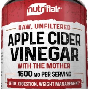 Apple Cider Vinegar Capsules with The Mother – 120 Vegan ACV Pills – Best Supplement for Healthy Weight Loss, Diet, Keto, Digestion, Detox, Immune – Powerful Cleanser & Appetite Suppressant Non-GMO