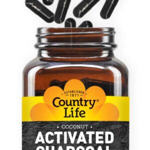 Country Life Activated Organic Coconut Charcoal | 180 Capsules