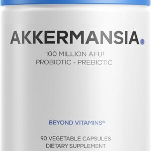Codeage Akkermansia Muciniphila Probiotic Supplement 100 Million AFU | Supports Gut Barrier Integrity | 90 Capsules