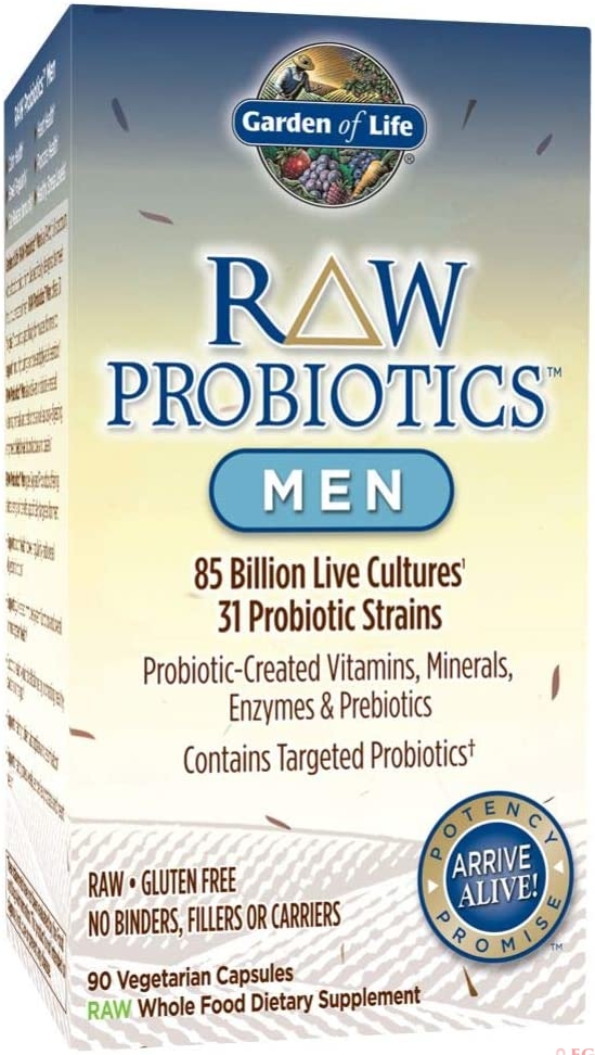 Garden of Life – RAW Probiotics Men – 90 Vegetarian Capsulesبروبيوتيك الخام للرجال ، 90 كبسولة نباتية