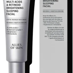 Allies of Skin Sleeping Facial | Multi Acids & Retinoid Peel | 48 ml