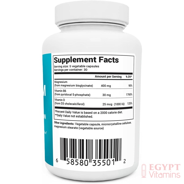 Dr. Berg’s Magnesium Plus Magnesium Glycinate Supplement for Stress, Calm, Relaxation & Sleep Support – Muscle, Cardiovascular Bone Health & Cramp Defense w/ Vitamin D & B6 -150 Vegetarian Capsules - الصورة 13