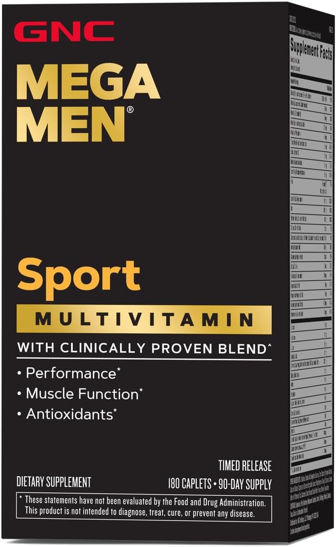 GNC Mega Men Sport Multivitamin |180 Capsules