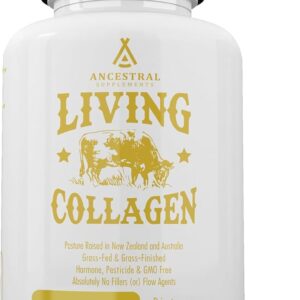 Ancestral Supplements Grass Fed Beef Living Collagen |Type II Collagen |180 Capsules