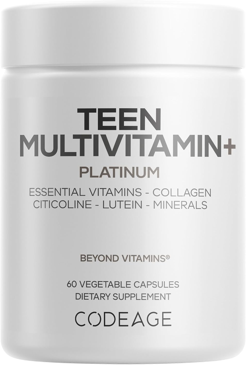 Codeage Teen Multivitamin+ Platinum for Ages 12–18 | 60 Capsules